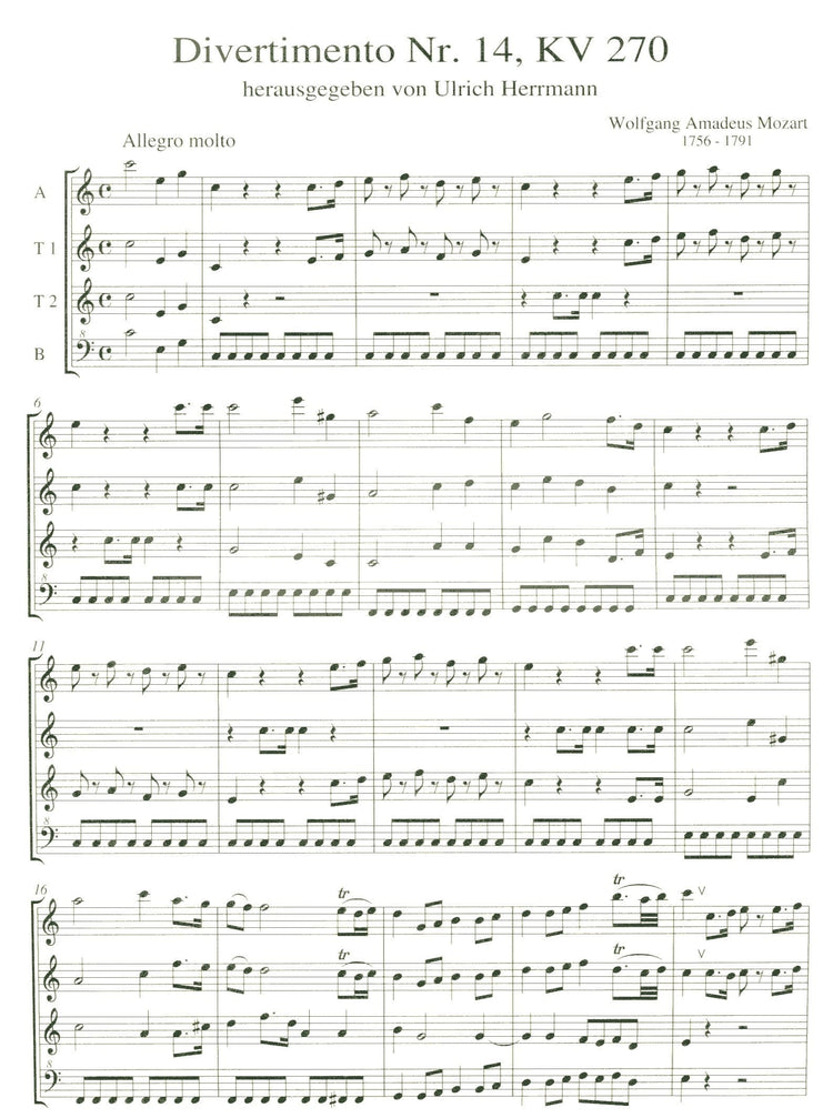 Divertimento Nr. 14, KV270