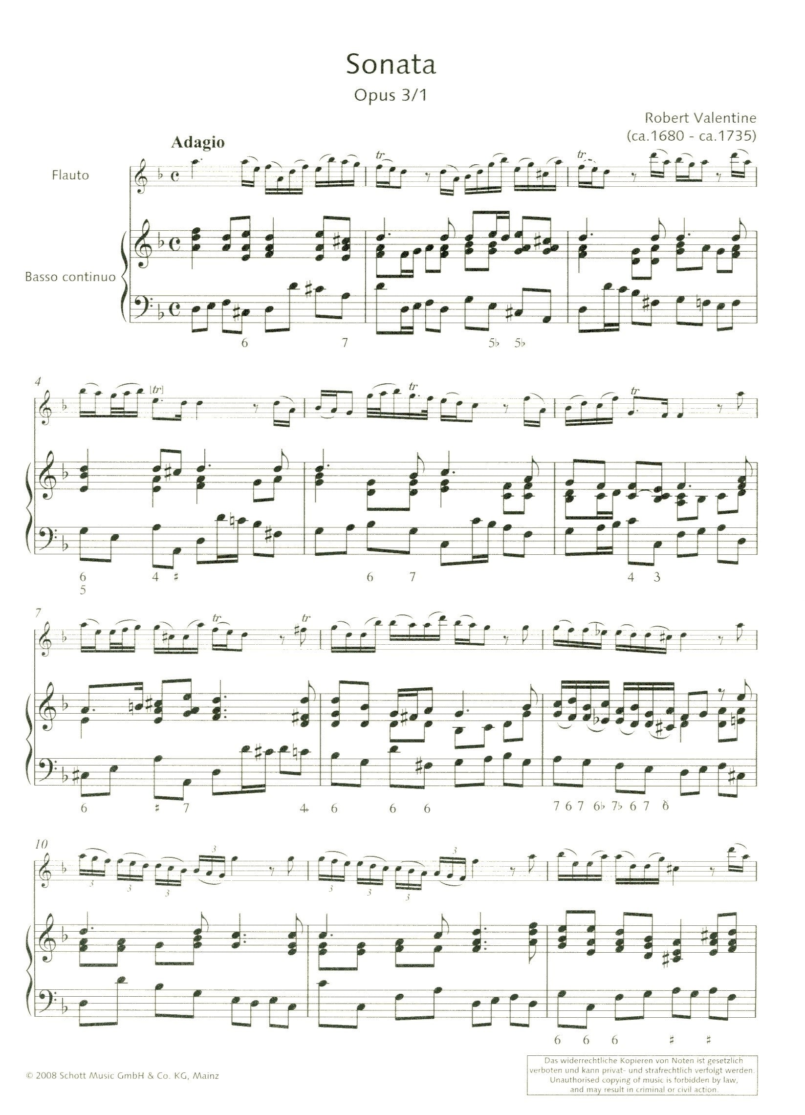 3 Sonatas Op 3 No 1, 2, 5