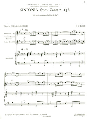 Sinfonia from Cantata 156