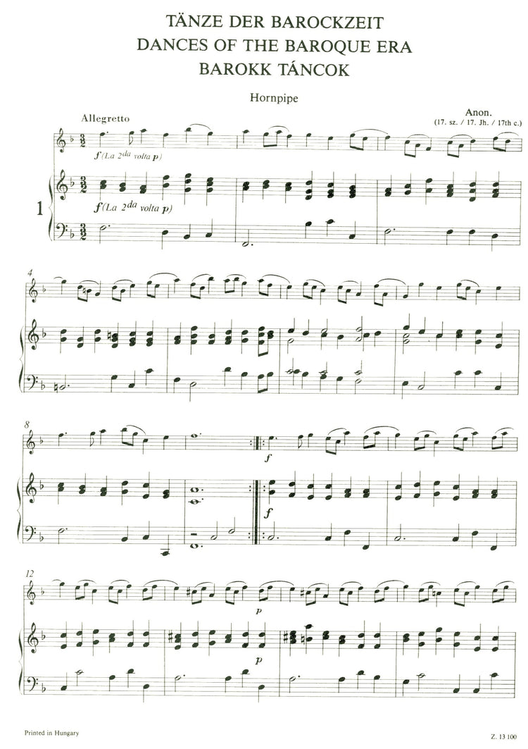 Dances of the Baroque Era