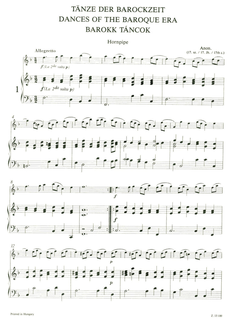 Dances of the Baroque Era