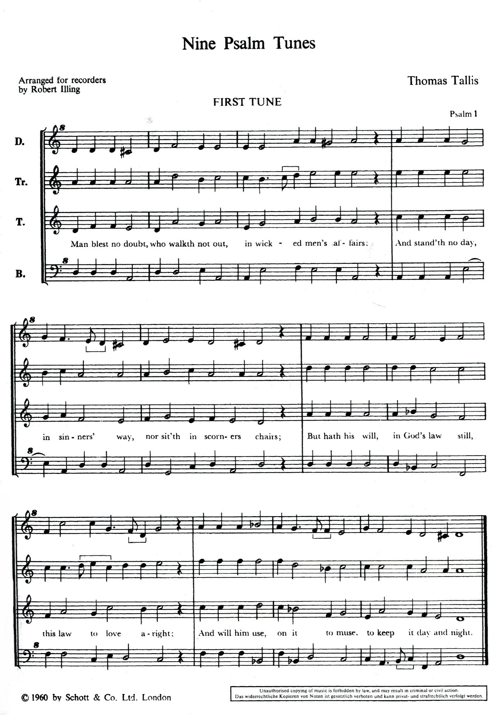 Nine Psalm Tunes