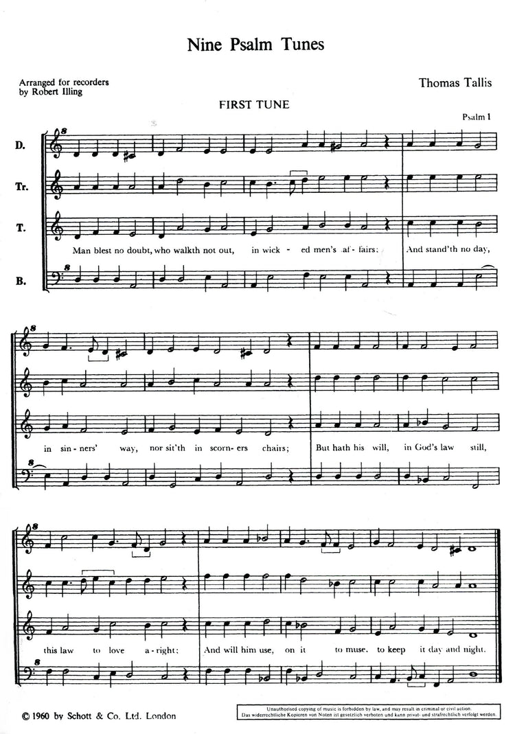 Nine Psalm Tunes
