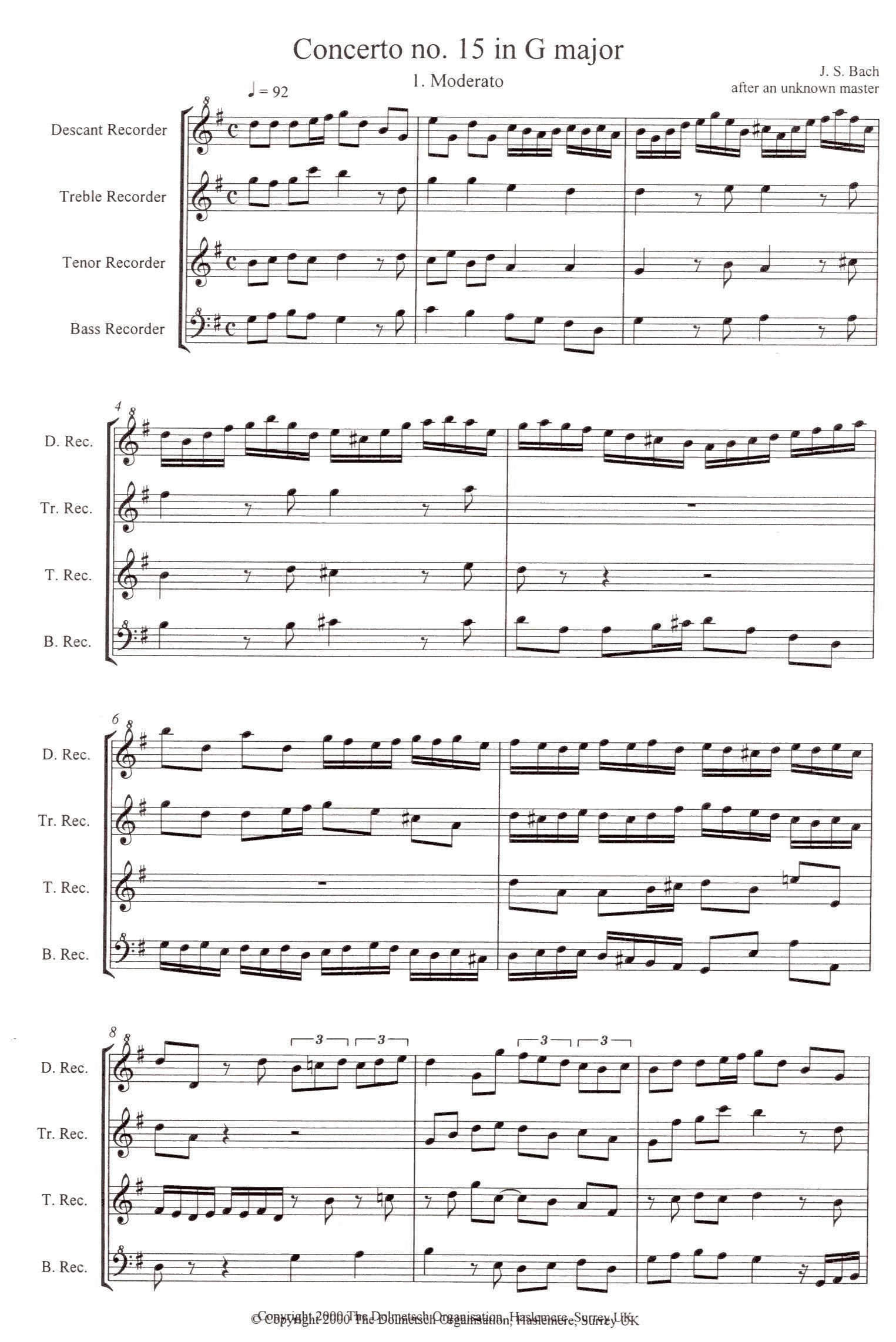 Concerto No. 15 in G Major
