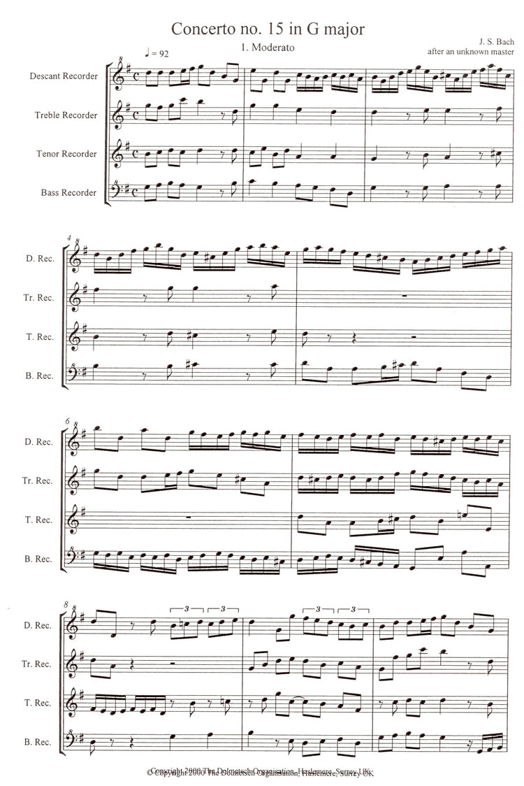 Concerto No. 15 in G Major