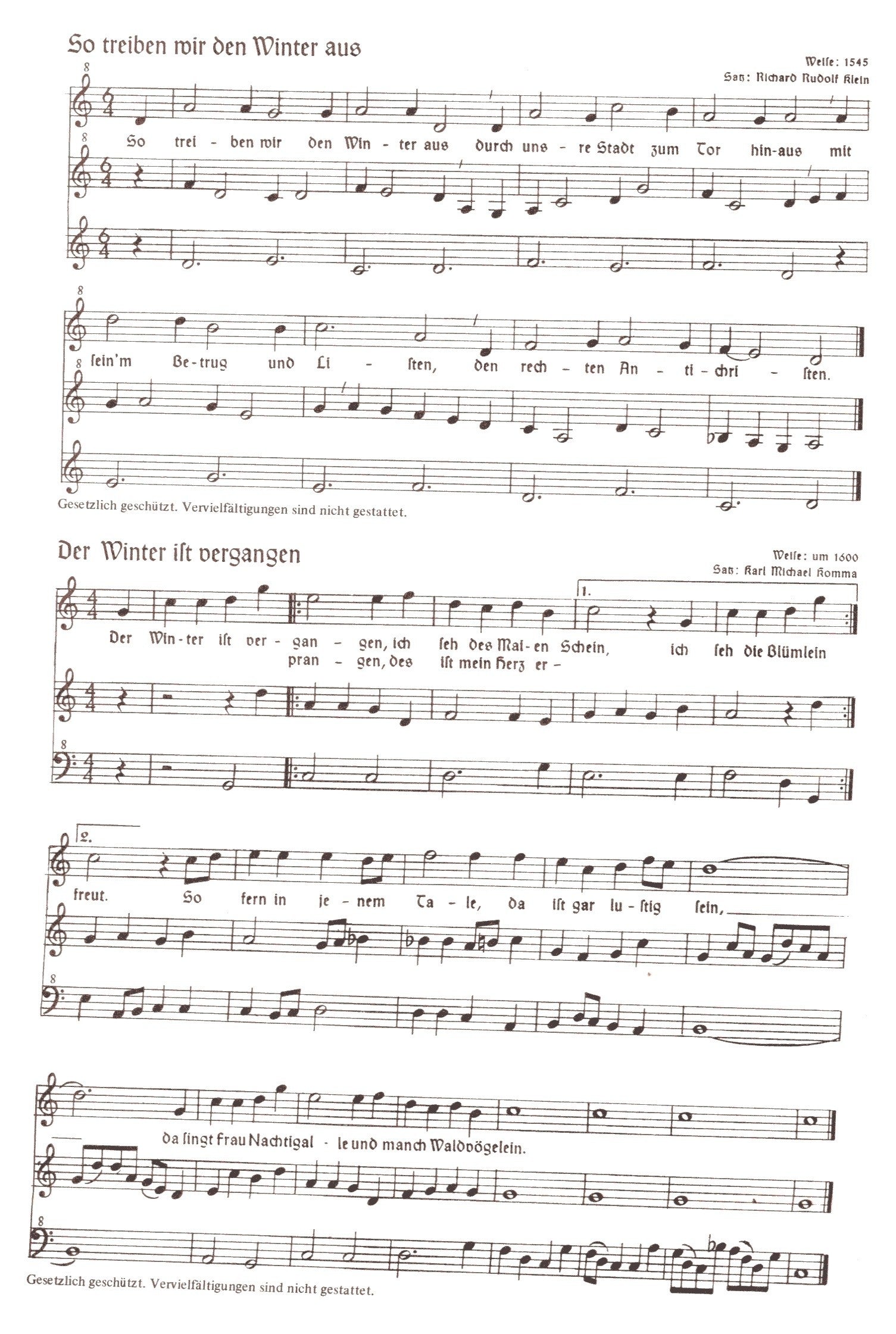 Folksongs in new settings