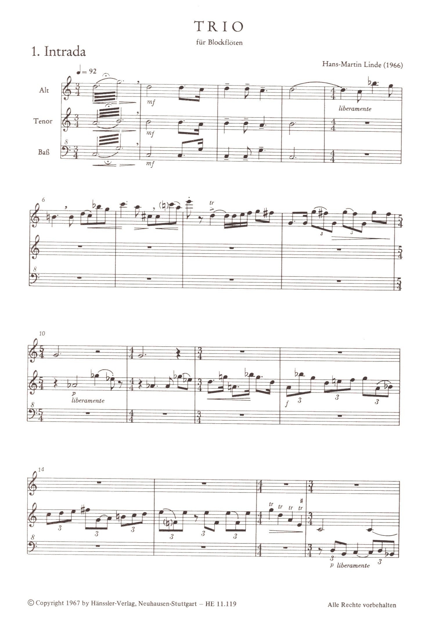 Trio for Recorders