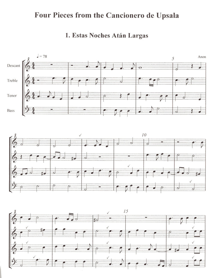 Four Pieces from Cancionero de Upsala