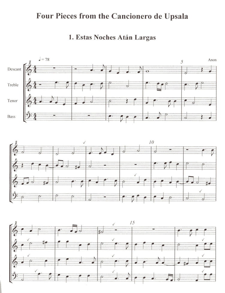 Four Pieces from Cancionero de Upsala