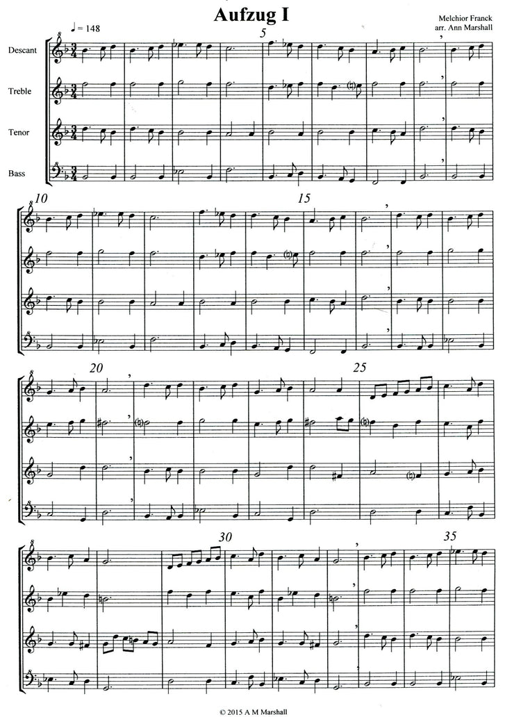 Six Dances by Melchior Franck
