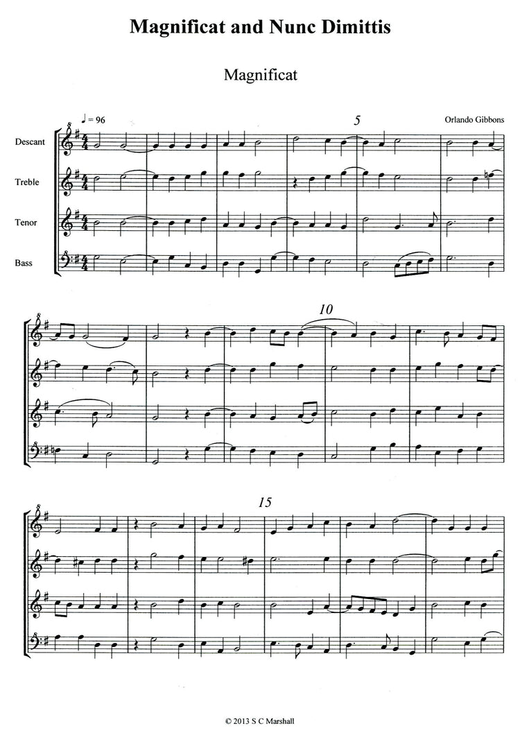 Magnificat and Nunc Dimittis