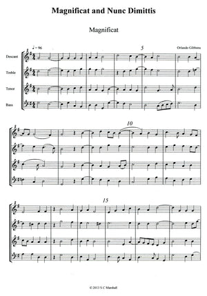 Magnificat and Nunc Dimittis