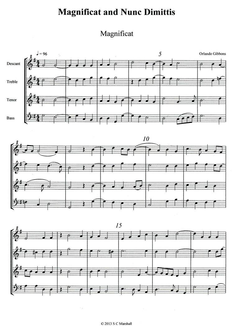 Magnificat and Nunc Dimittis
