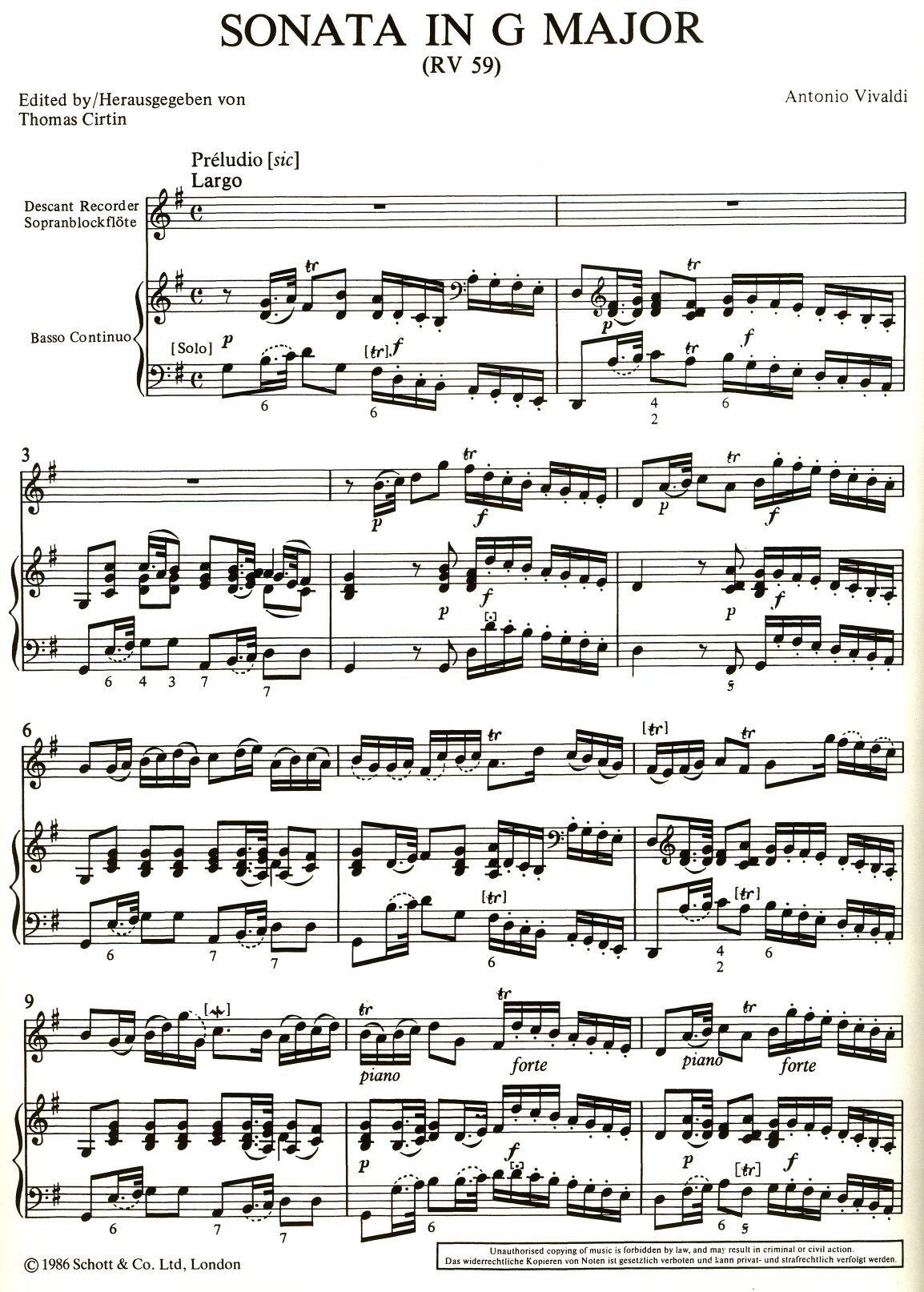 Sonata in G Major