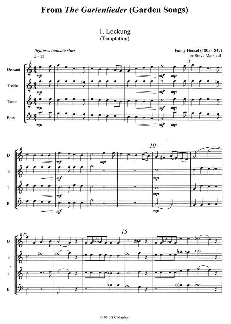 Fanny Hensel Garden Songs