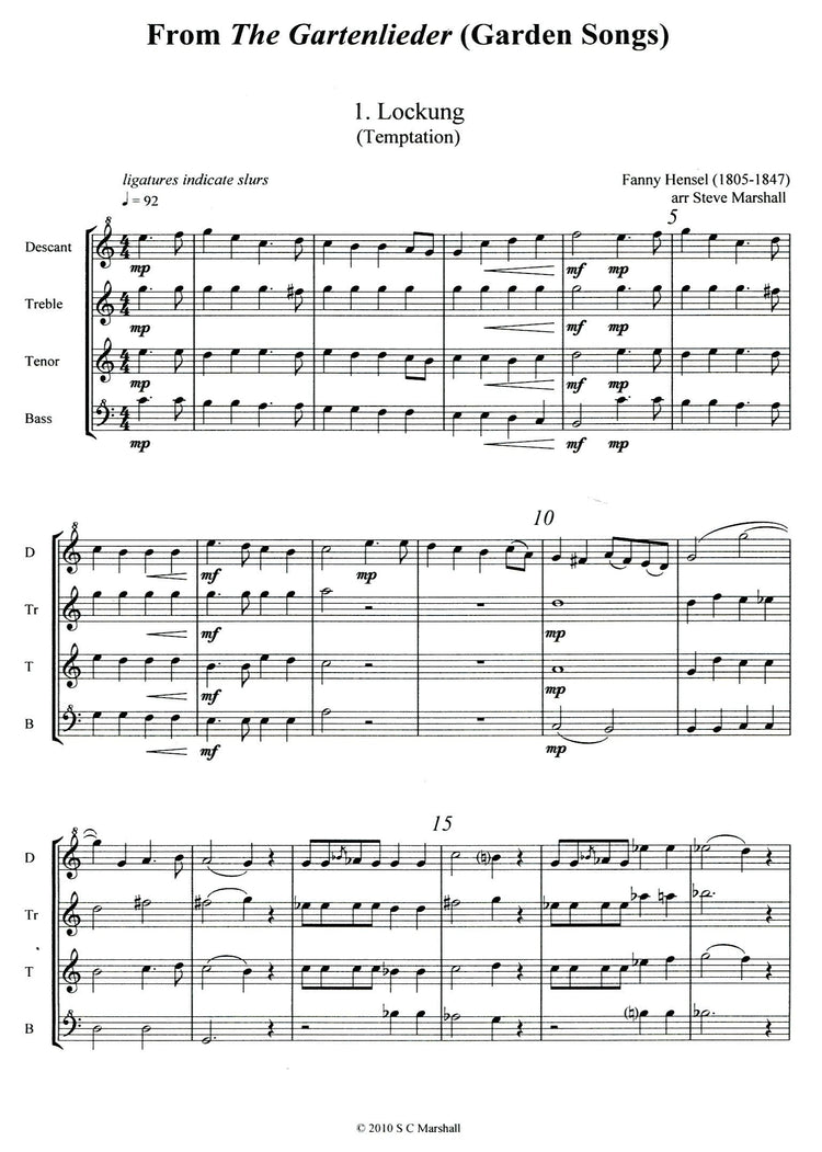 Fanny Hensel Garden Songs