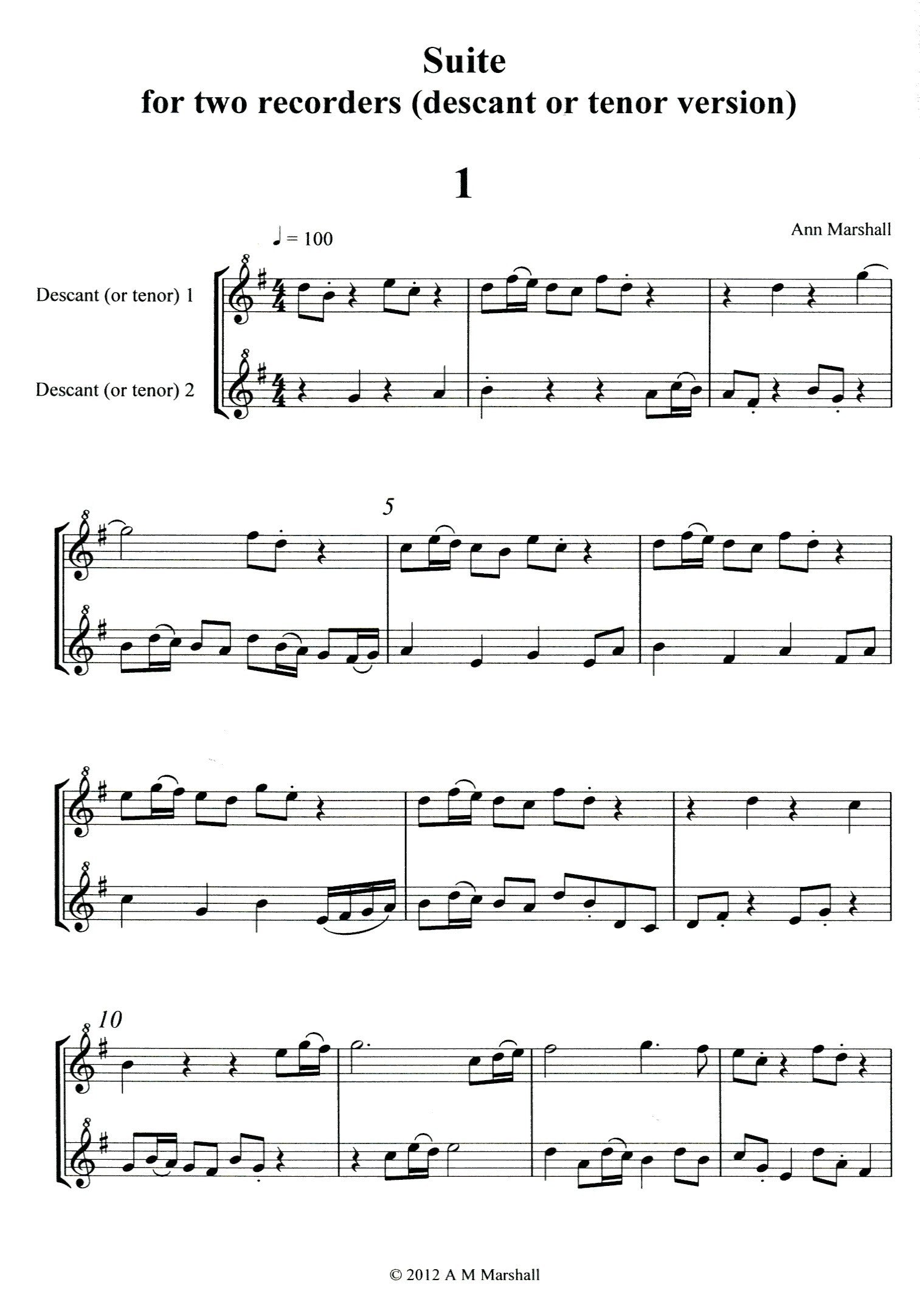 Suite for Two Recorders