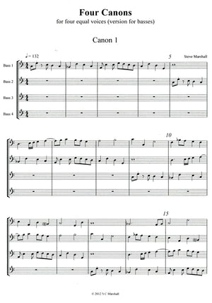 Four Canons for Four Bass Reorders