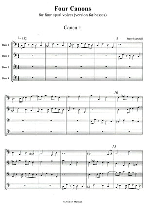 Four Canons for Four Bass Reorders