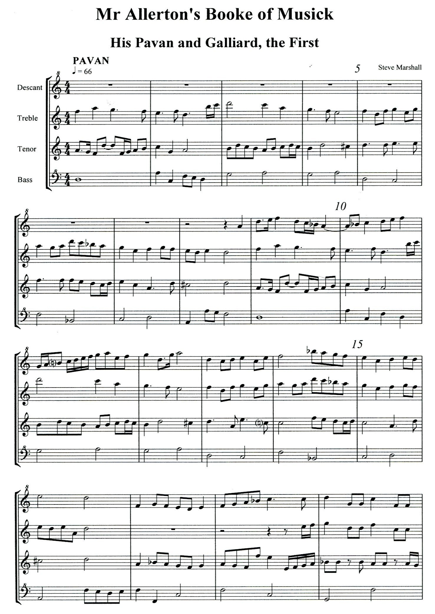 Mr Allerton's Booke of Musick