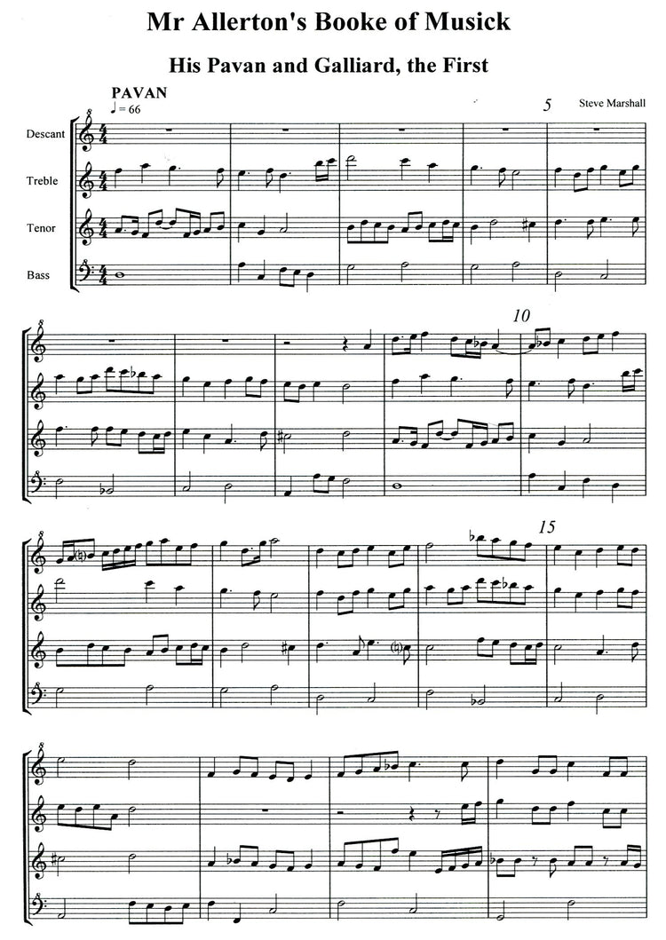 Mr Allerton's Booke of Musick
