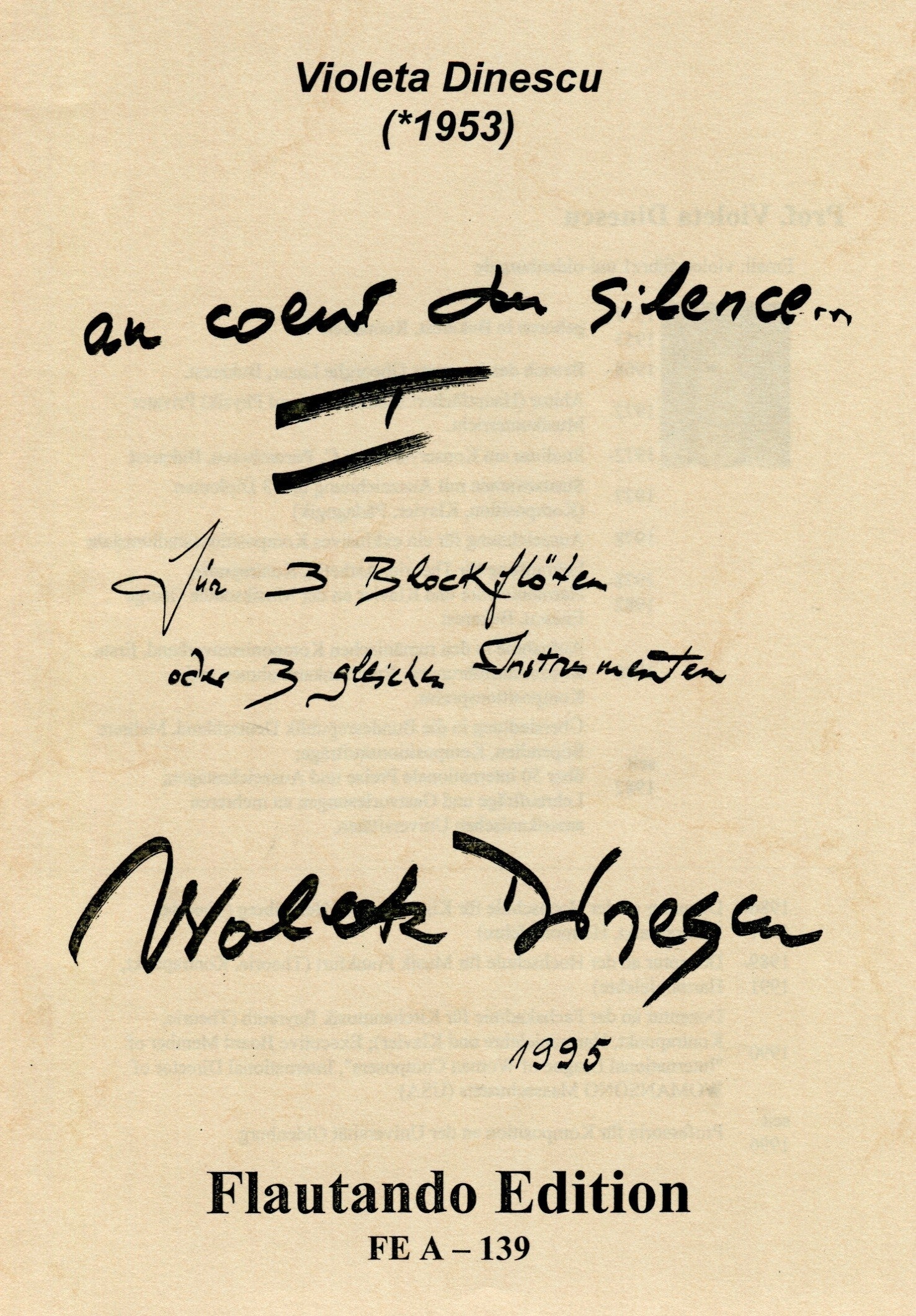Au coeur de silence I