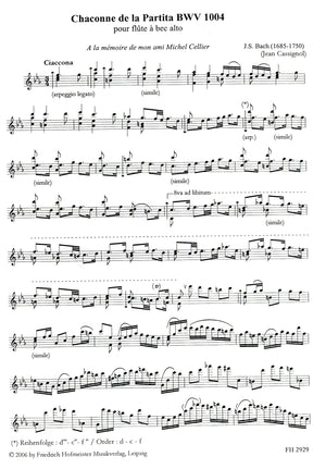 Chaconne de la Partita BWV 1004