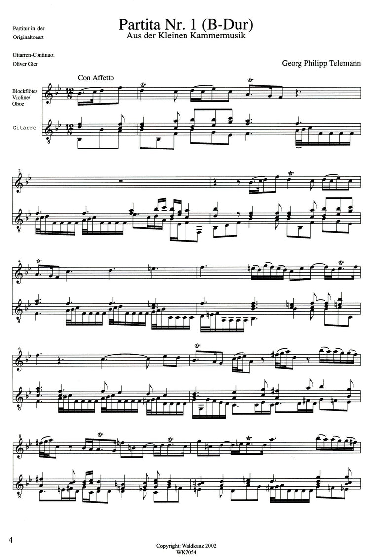 Partita no. 1 (Bb Major)