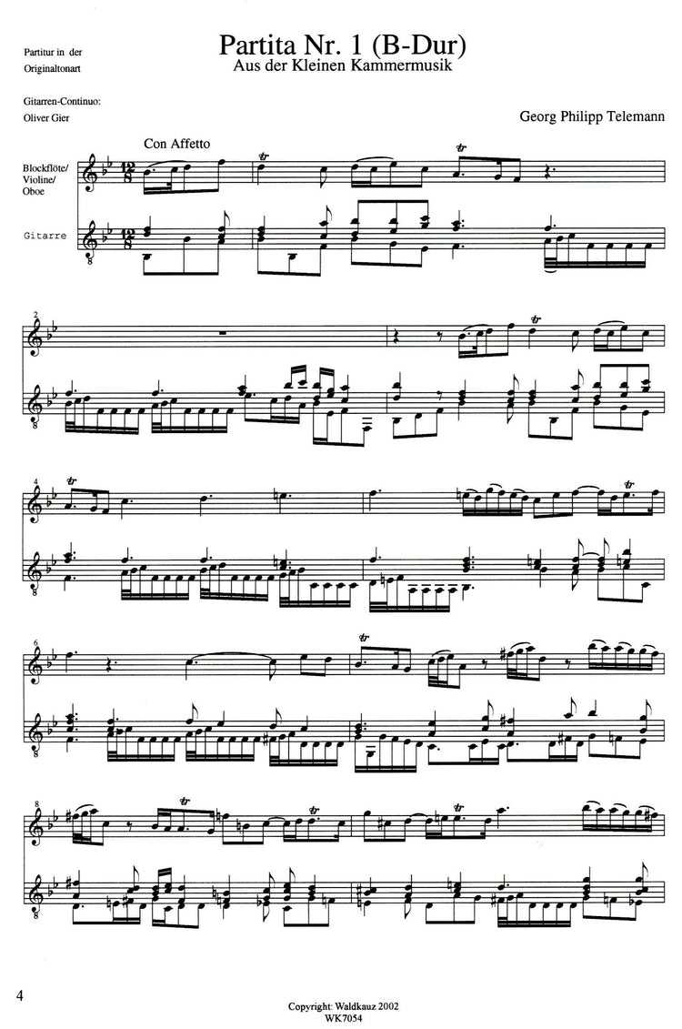 Partita no. 1 (Bb Major)