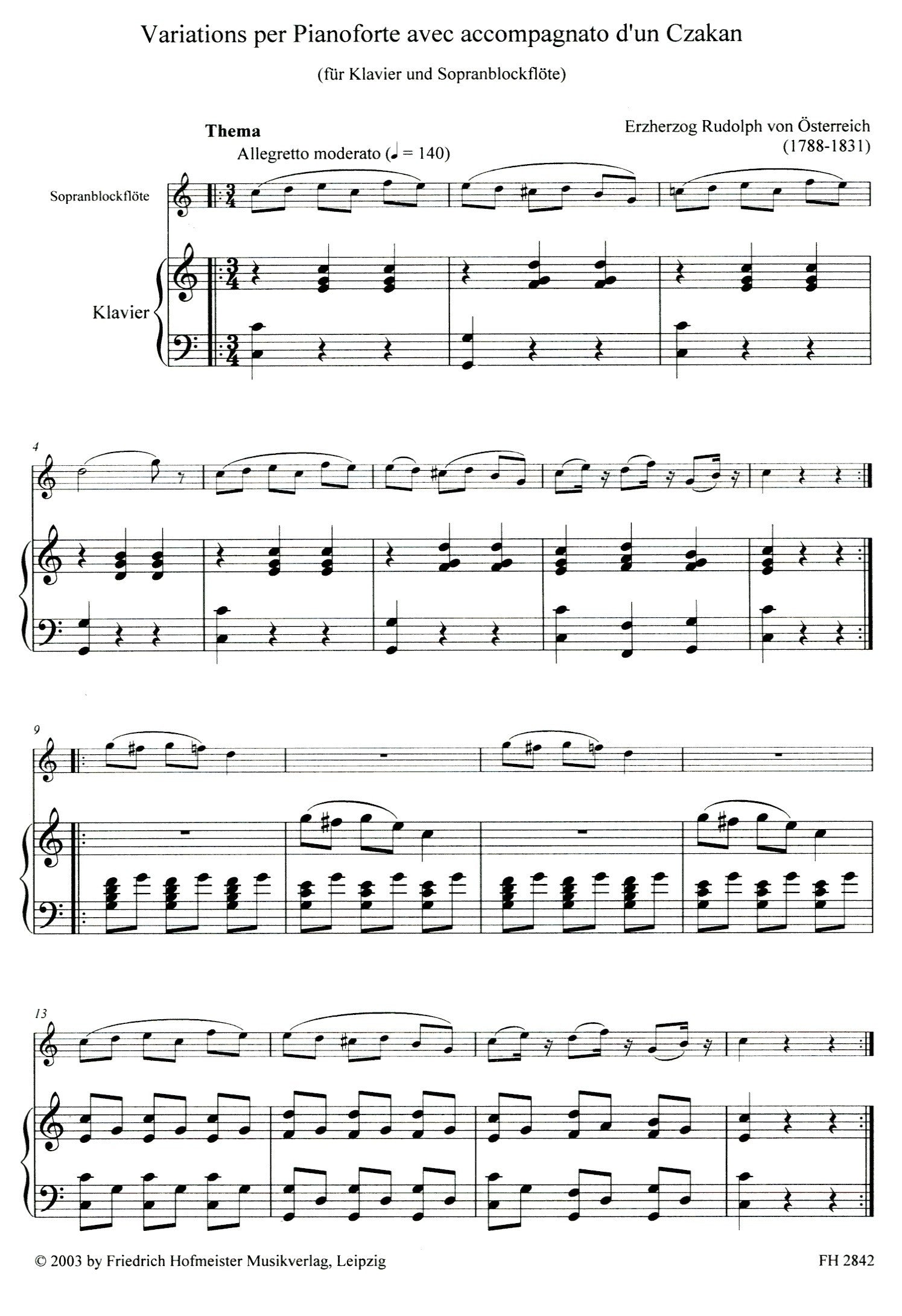 Variations per Pianoforte