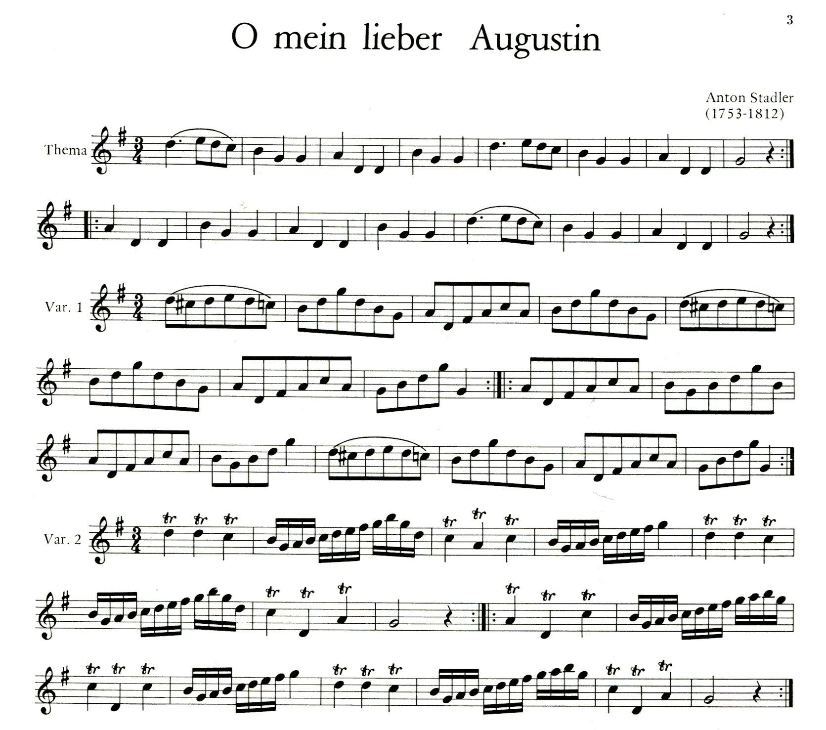 Variationen uber O mein lieber Augustin & Wann i in der Frub aufsteb