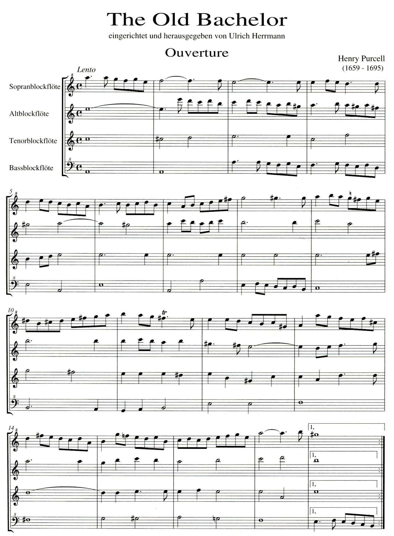 The Old Bachelor Ouverture Suite