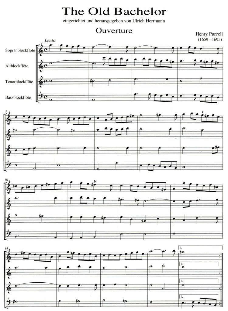 The Old Bachelor Ouverture Suite