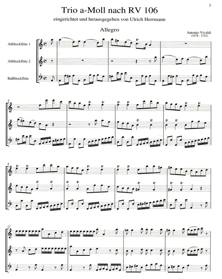 Trio in a minor after RV106