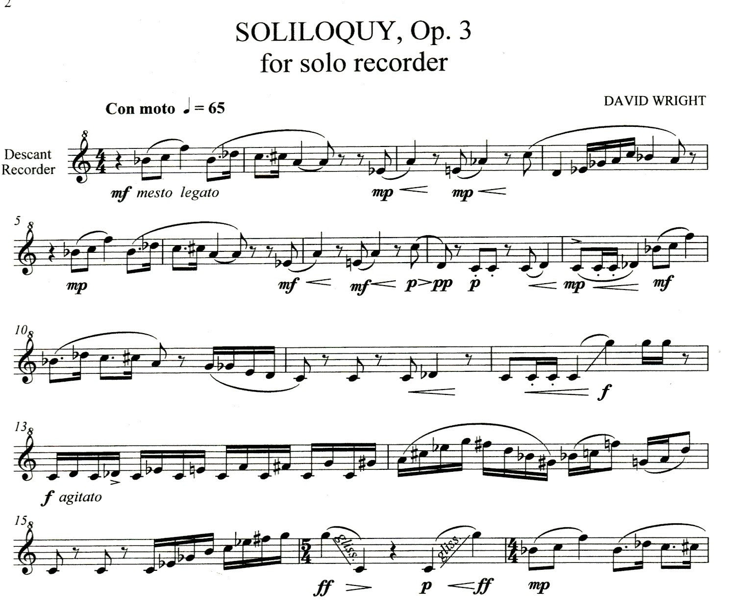 Soliloquy, Op 3