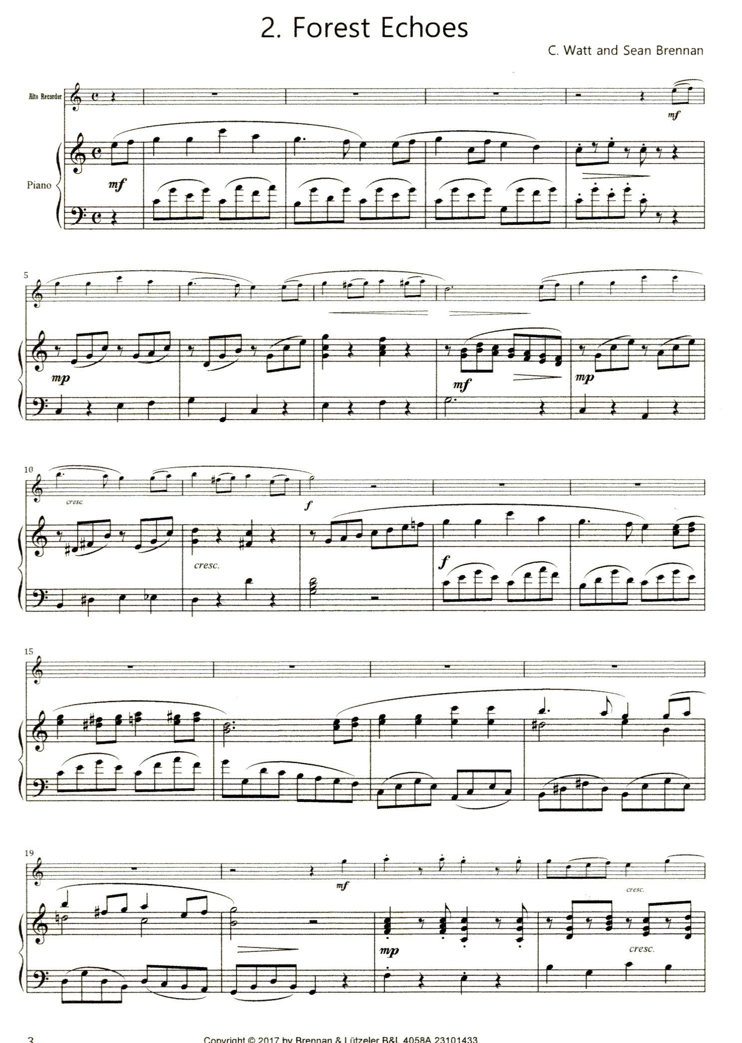 Footlights 10 Easy pieces for Treble Recorder