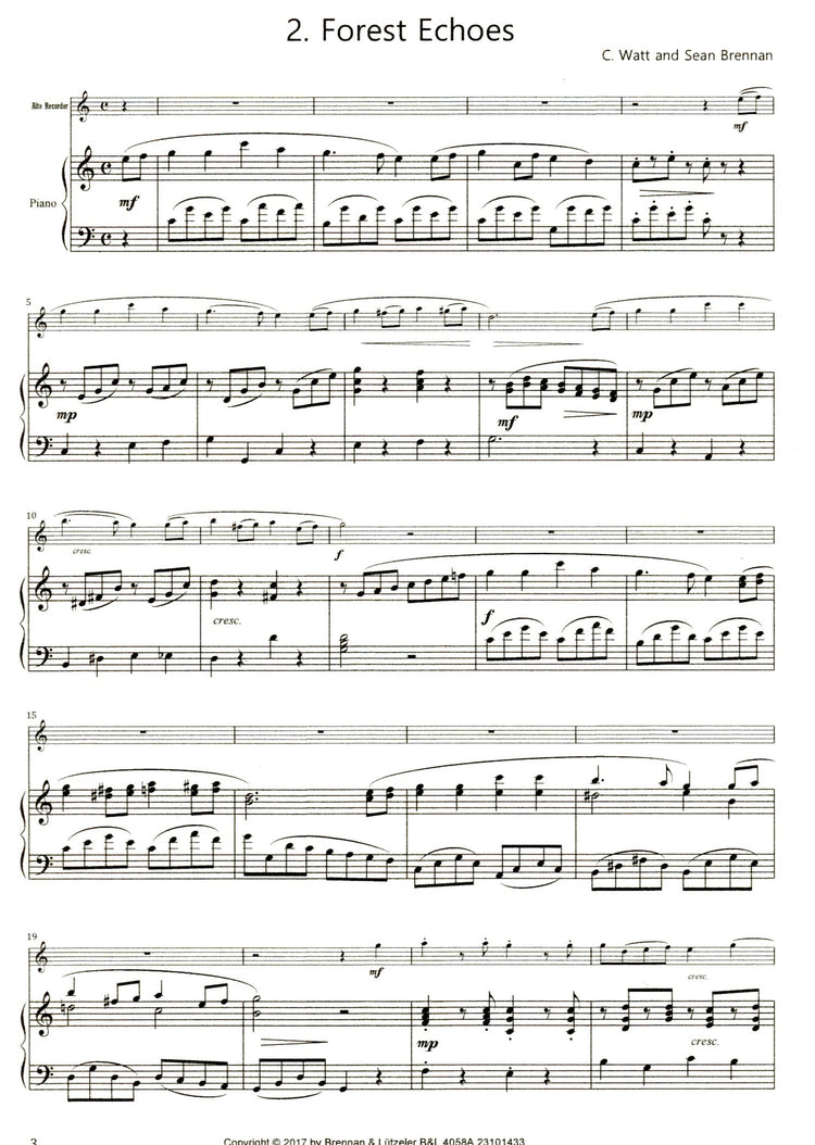 Footlights 10 Easy pieces for Treble Recorder