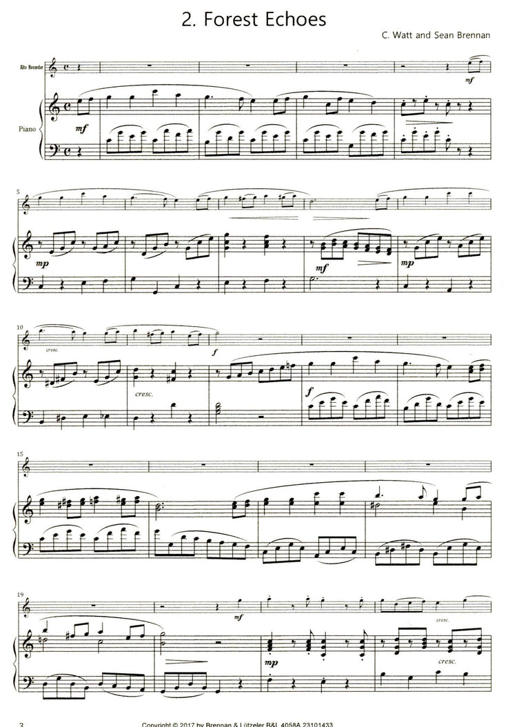 Footlights 10 Easy pieces for Treble Recorder