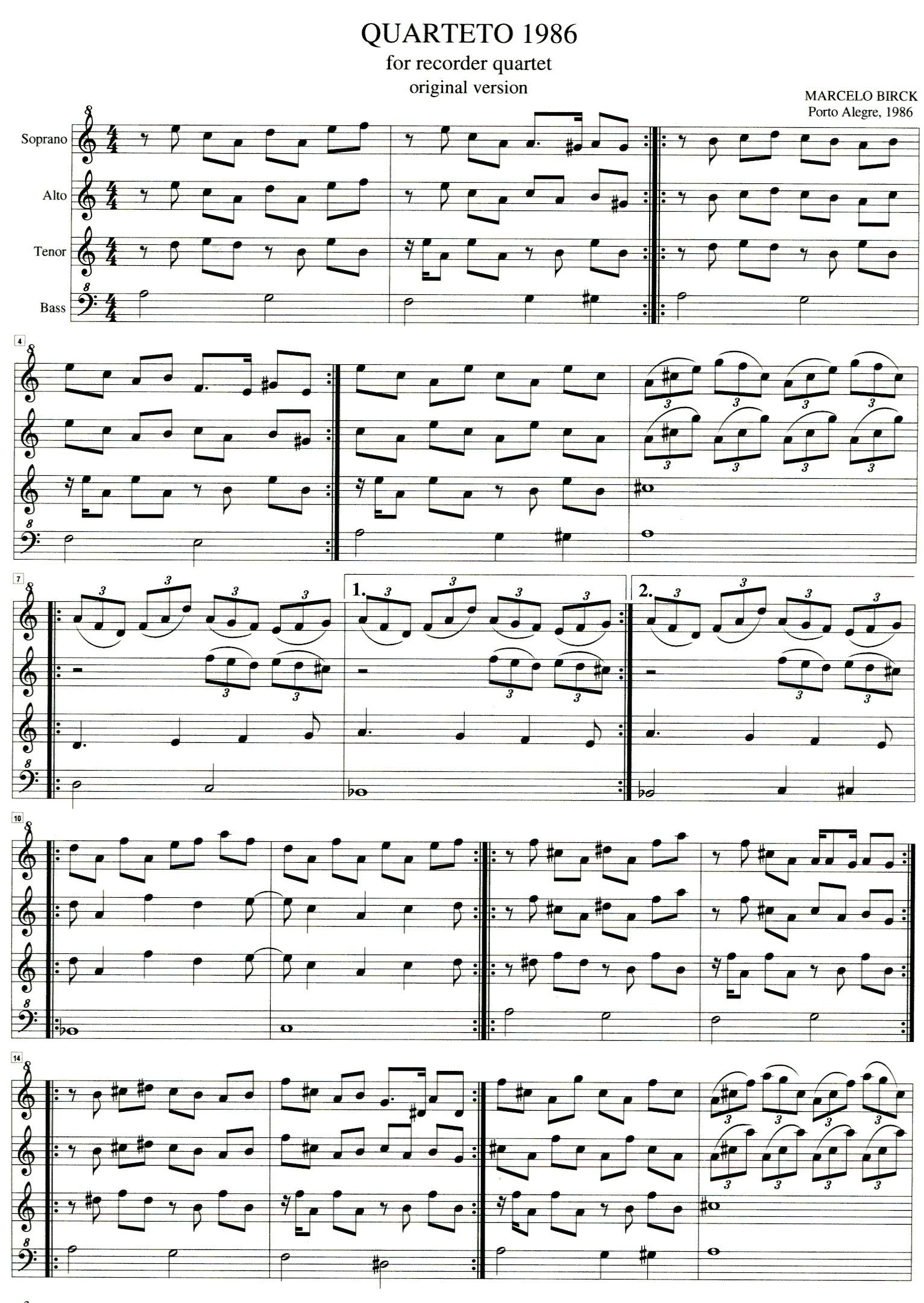 Quarteto 1986