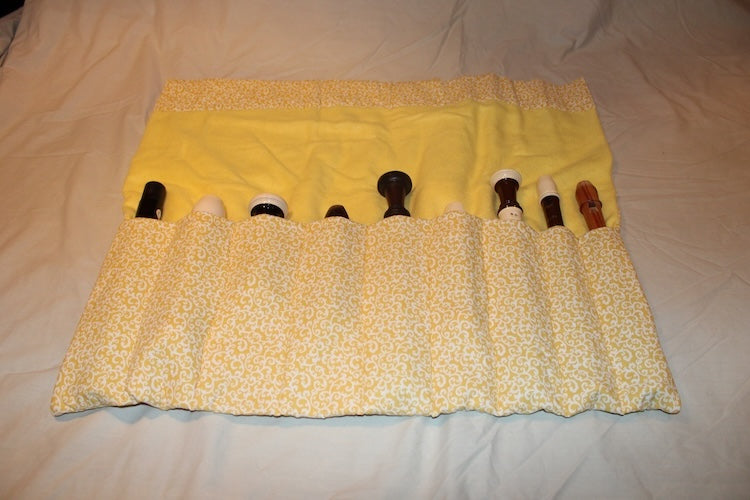 Handmade Recorder Roll (Yellow Swirls)