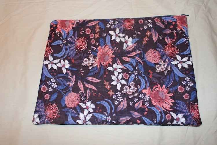 Handmade Sheet Music Pouch (Purple Flowers)