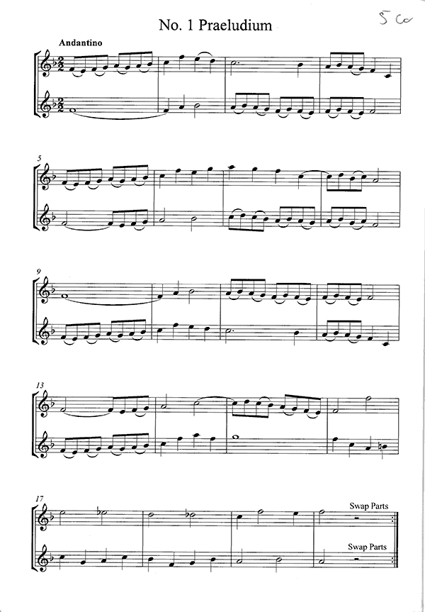 Of Times Past for two sopranos or tenors